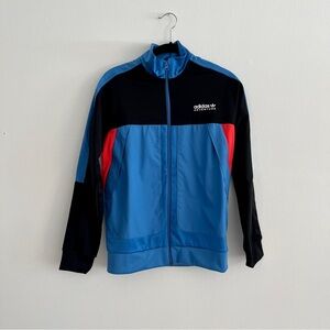 adidas Originals Boys Adventure Track Zip Up - blue, size large